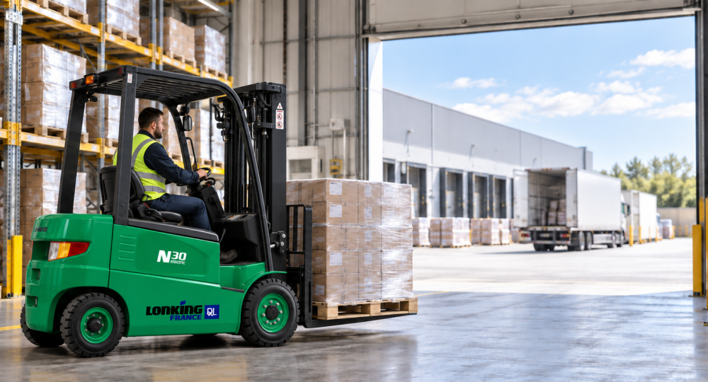 Lonking BVI električni viljuškar serije LG15–LG35 u logističkom centru