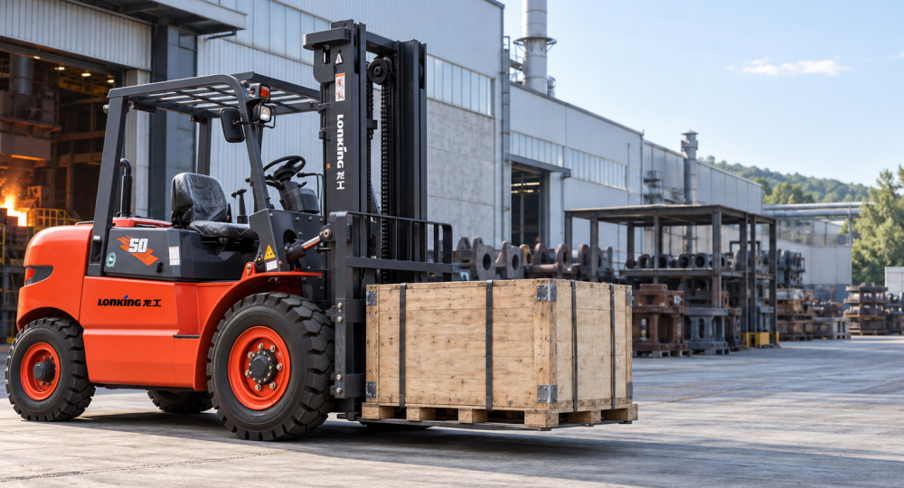 Lonking LG50DTIV kompaktni dizel viljuškar 5 t u industriji